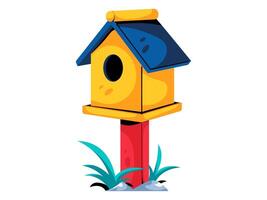 bird house design with modern illustration concept style for badge farm agriculture sticker illustration vector