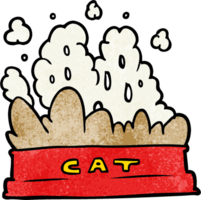 tigela de desenho animado de comida de gato png