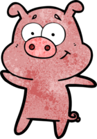 cochon dessin animé heureux png