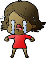 cartoon woman crying png