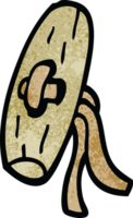 dessin animé doodle vieux bouton en bois png