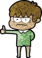 annoyed cartoon boy png