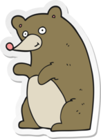 sticker of a cartoon bear png