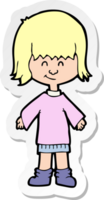 pegatina de una niña de dibujos animados png