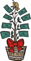 pengar träd illustration png