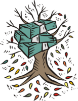 Geld Baum Illustration png