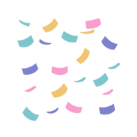 Colorful confetti illustration party png