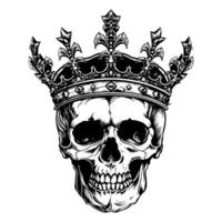 AI generated Skull in the crown, vector