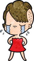 cartoon crying girl png