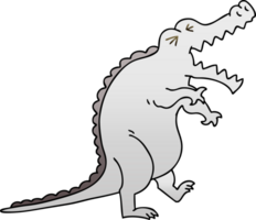 gradiente sombreado peculiar desenho animado crocodilo png