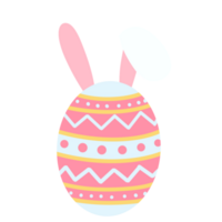 Easter egg with rabbit egg png