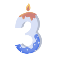 Birthday anniversary number 2 candle cake png