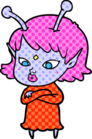 jolie fille extraterrestre de dessin animé png