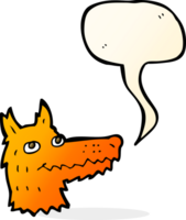 cartoon fox head with speech bubble png