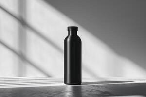 AI generated Realistic Blank Bottle Mockup photo