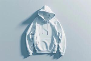 AI generated Blank White Hoodie Mockup photo