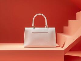 AI generated Blank White Handbag Mockup photo