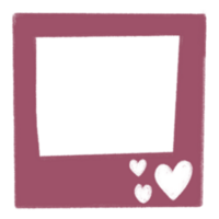 Love frame for couple illustration png