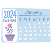 carino calendario illustrazione png