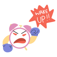 Wake up alarm illustration png