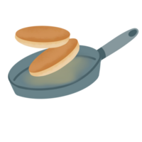 Pancakes in a pan illustration png