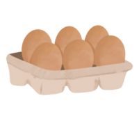 A cartoon Full of eggs illustration png