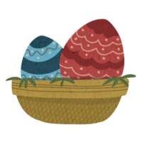 Easter egg on basket png