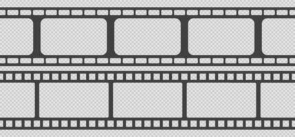 Set of seamless film strips vector