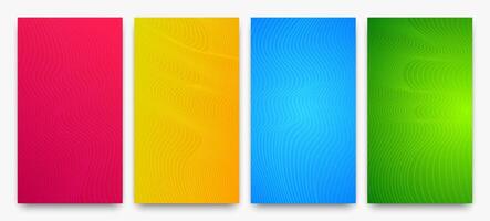 Modern colorful gradient background with wave lines vector