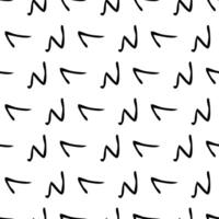 Seamless pattern with sketch squiggle vector