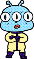 cartoon three eyed alien png