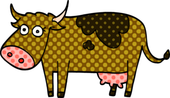 cartoon doodle farm cow png