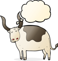 cartoon ox with thought bubble png