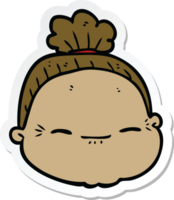 sticker of a cartoon old lady png