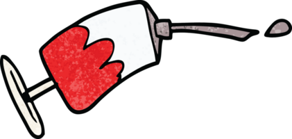 dessin animé doodle seringue de sang png