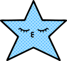 comic book style cartoon of a star fish png