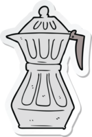 sticker of a cartoon espresso pot png