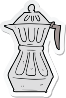 adesivo de um pote de café expresso de desenho animado png