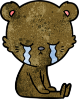 crying cartoon bear png