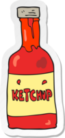 sticker of a cartoon ketchup png