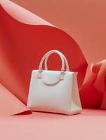 AI generated Blank White Handbag Mockup photo