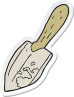 sticker of a cartoon trowel png