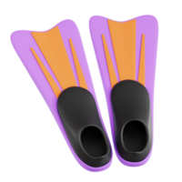 Diving Fins 3D Illustration png