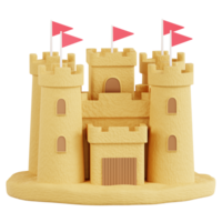 Sand Castle 3D Illustration png