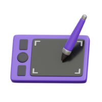 Pen Tablet 3D Illustration png