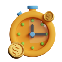 Time Is Money 3D Illustration png