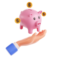 Financial Saving 3D Illustration png