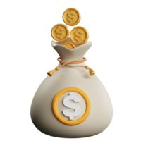 Money Sack 3D Illustration png