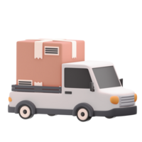 livraison un camion 3d icône illustration png