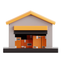 Warehouse 3D Icon Illustration png